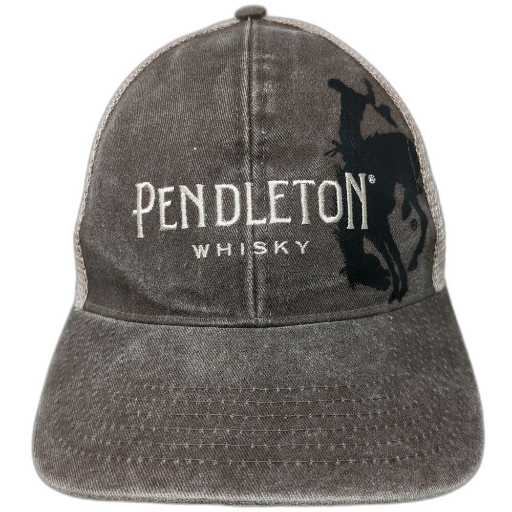 Pendleton Whisky Baseball Cap Brown One Size Bucking Bronco Let'er Buck Hat